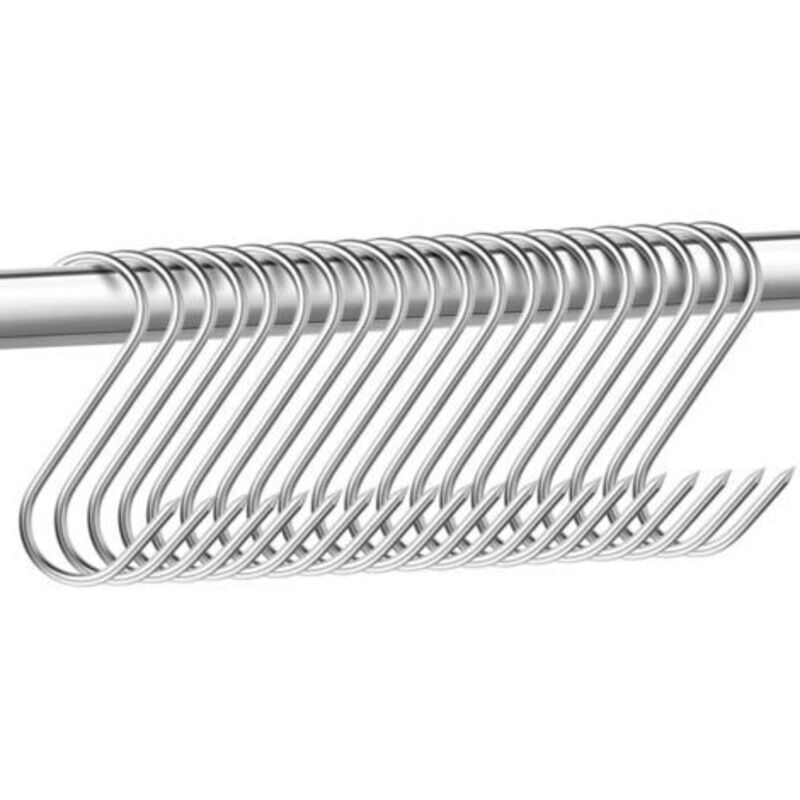 Set Mit 15 Edelstahlhaken, 15 Cm – S-förmige Haken – Salz- Und Säurebeständig – Für Fleisch Und Grillgut