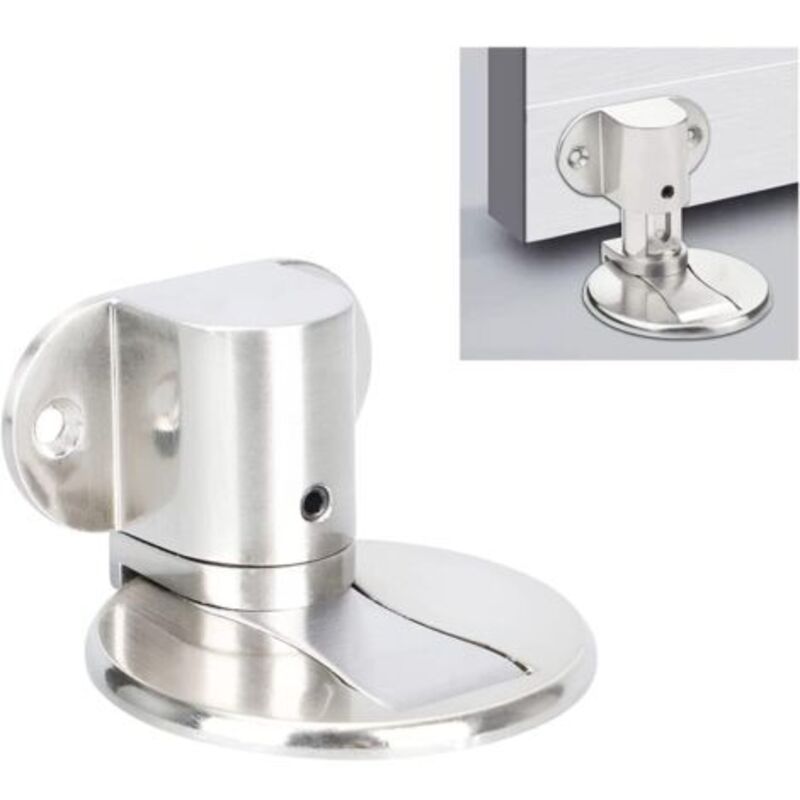 Magnetischer Türstopper, Verstellbarer Türstopper, Unsichtbarer Magnetischer Türstopper Mit 2 Klebesets, Kein Bohren Erforderlich, Für Türen Im Homeoffice (silber 1)
