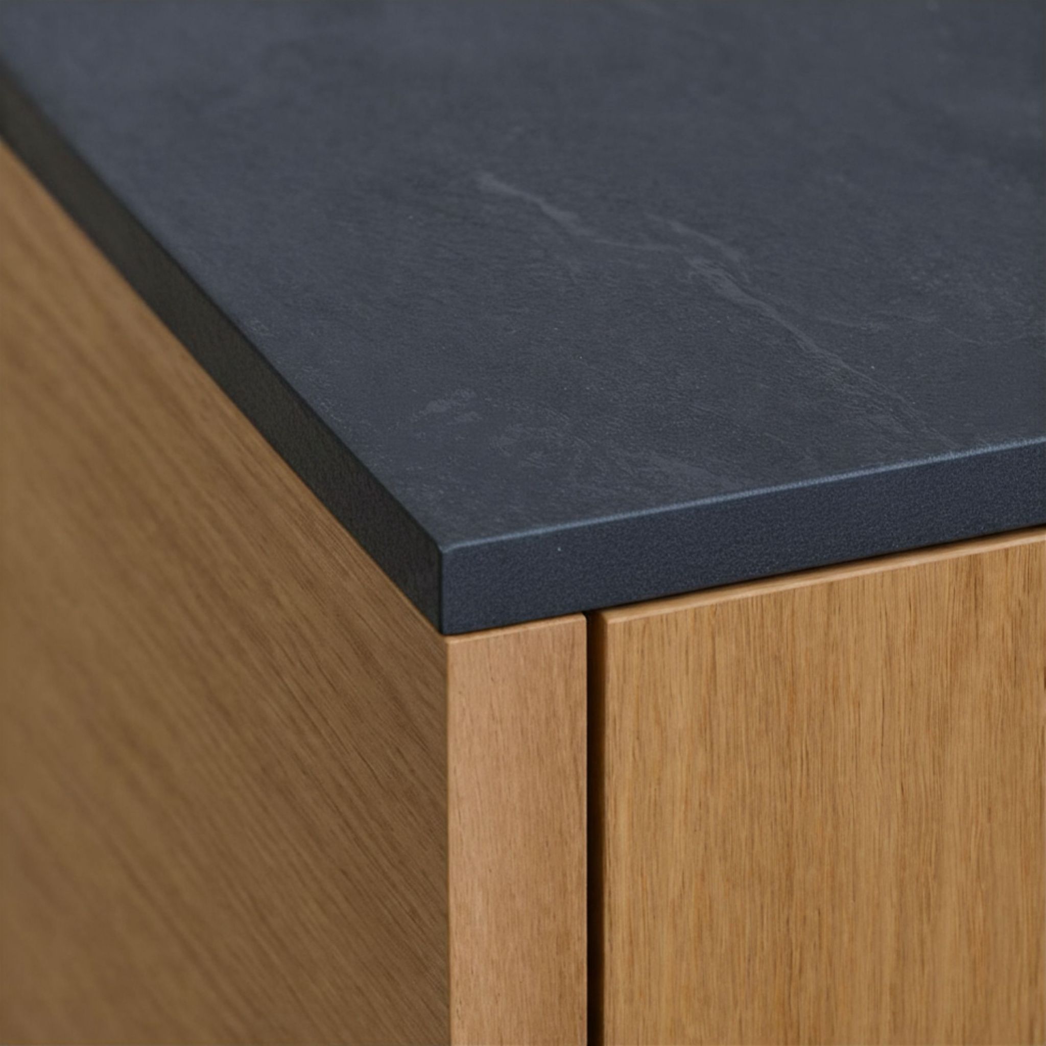Hpl-küchenarbeitsplatte 61x60cm Schwarz (0190sl) Wasserdicht 12mm