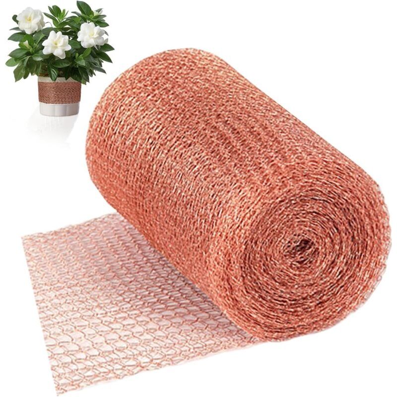 Kupfer-schneckennetz Für Gärten, 12,7 Cm X 10 M, Schneckenfalle, Kupferband, Elektrochemischer Schneckenschutz Für Gärten, Flexibles, Nagetiersicheres Netz Zum Verschließen Von Löchern