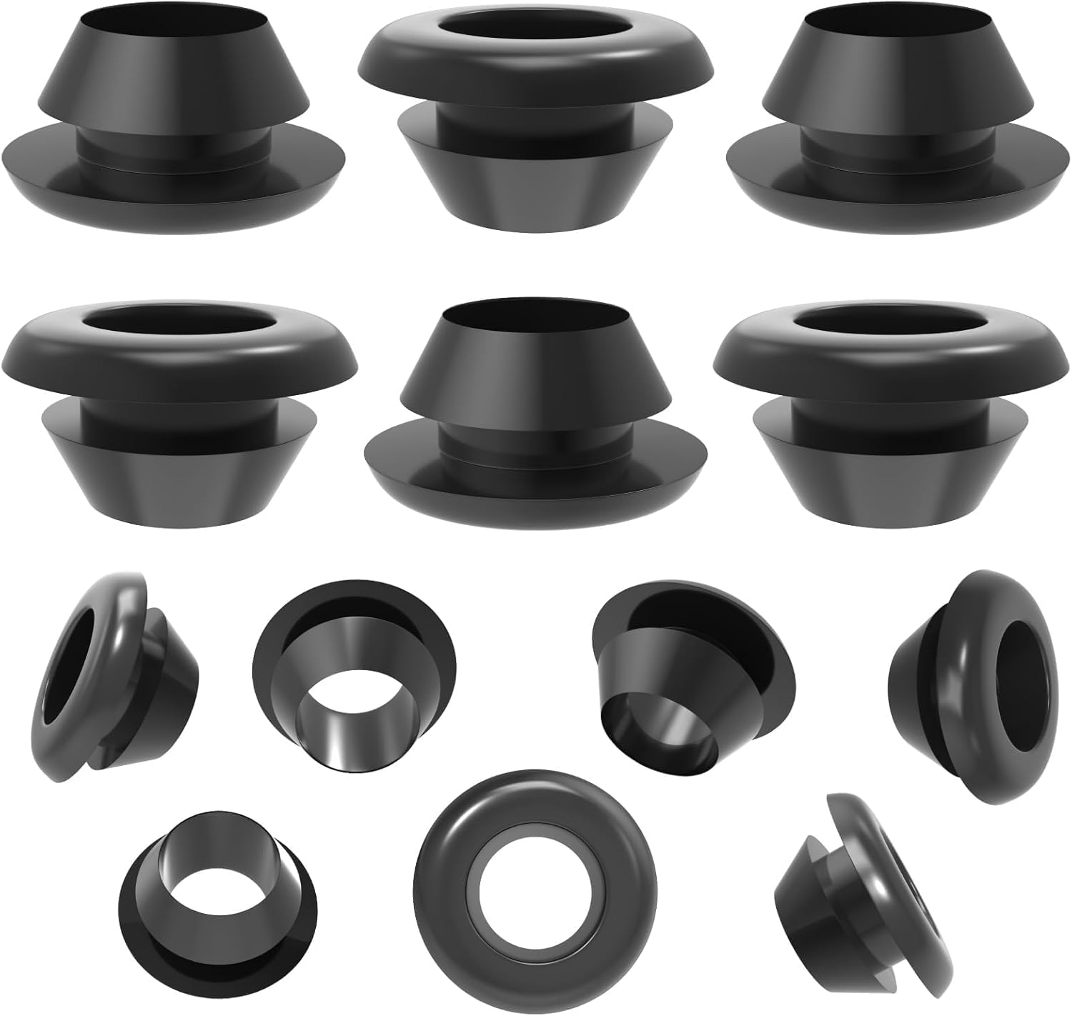 40 Stück Wasserdichte Gummi-kabeltüllen, Runde Gummidichtungen Zum Schutz Von Drähten Und Kabeln, 10 Mm Innendurchmesser, 12 Mm Montagedurchmesser Für Stecker, Boote Und Autos