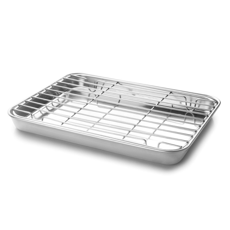 Lacor Edelstahl-drahttabletts 40,5 X 30,5 Cm Ofen-, Kühlschrank- Und Gefriergeeignet Spülmaschinenfest