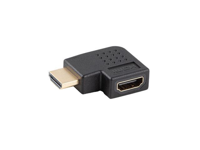 Lanberg Hdmi(m) - Hdmi(f) 4k Adapter, Links Abgewinkelt, Schwarz