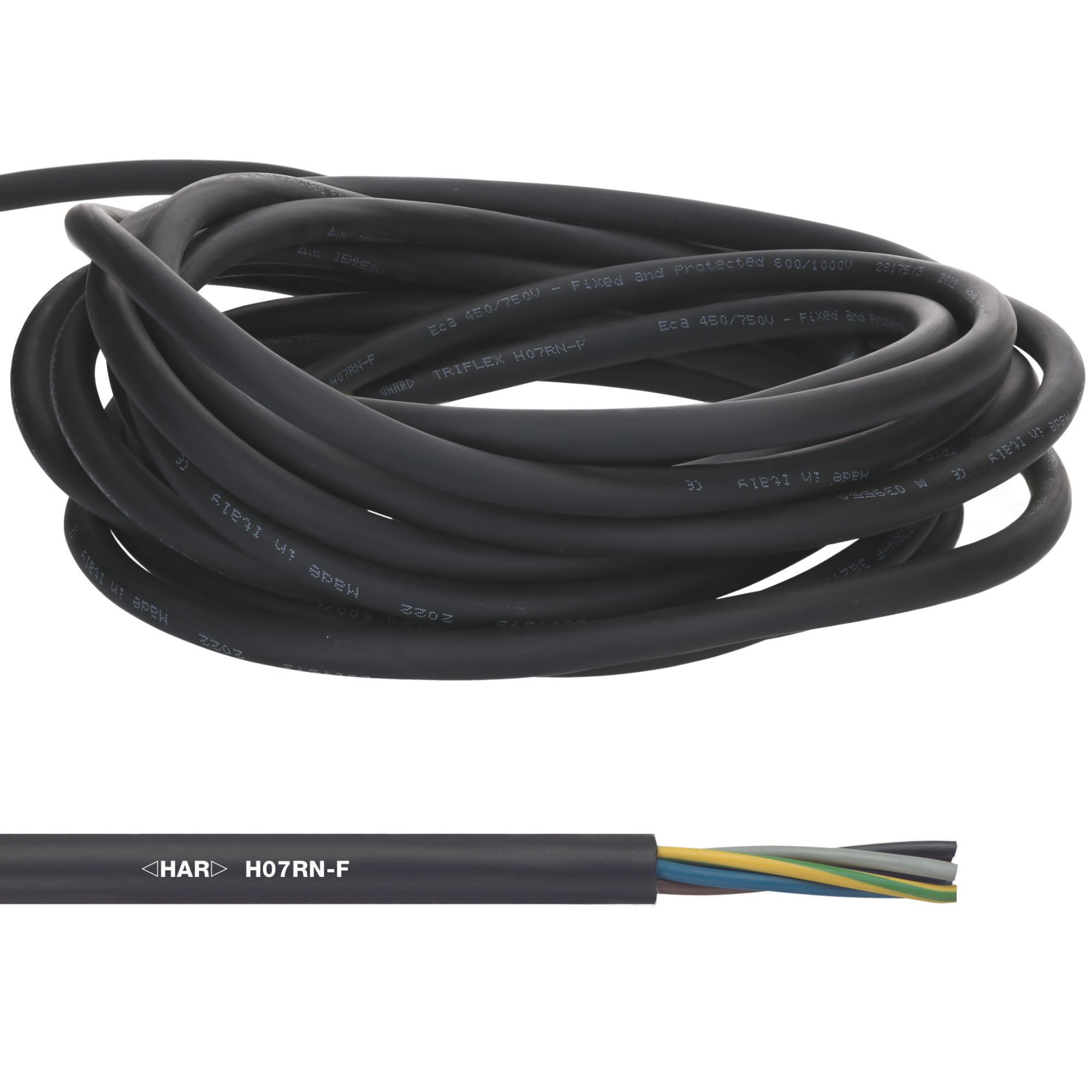 10 Meter Lapp 1600161 H07rn-f 7x4 Mm² Gummileitung Flexibel Mit Schutzleiter I Uv-resistentes Kabel Für Außenbereich I Ölbeständig I Kältebeständig I Anschlussleitung 7g4 Mm2 Schwarz