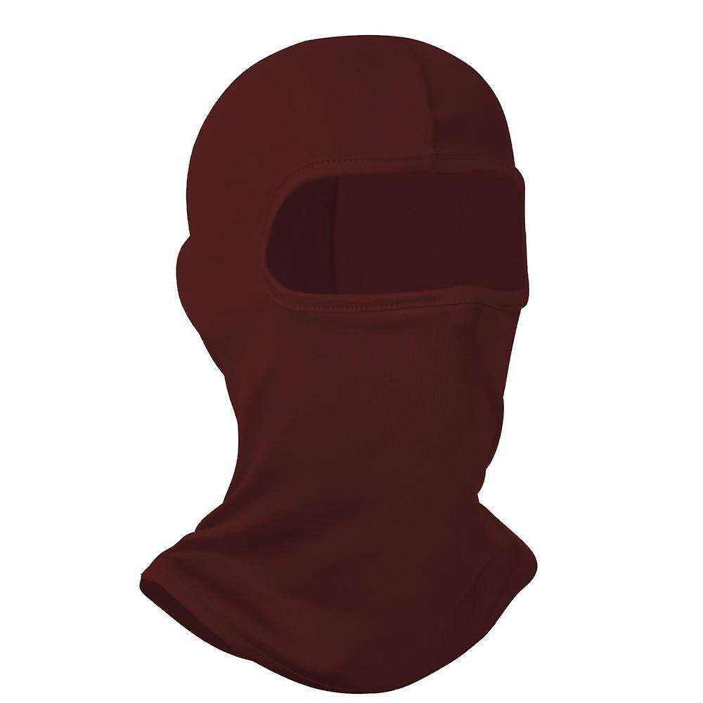 Lange Sturmhaube Für Herren (weinrot) – Skifahren, Snowboarden, Motorradfahren, Uv- Und Windschutz