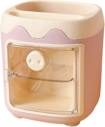 Stiftehalter Mit Schweinchenmotiv Und Mehreren Fächern (pink), Niedliches Kosmetikregal, Multifunktionaler Aufbewahrungsbehälter, Ablage