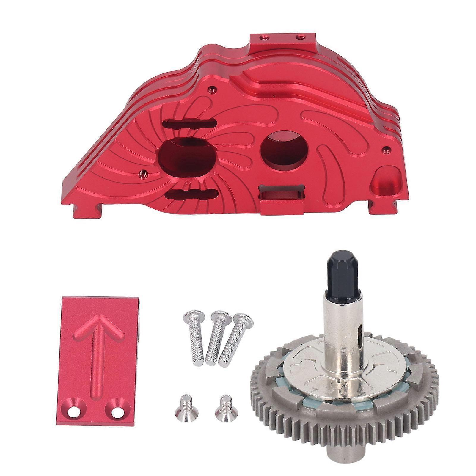 Boîtier De Boîte De Vitesses En Alliage D'Aluminium Et Engrenages En Acier 57t Pour Voiture Arrma Vorteks Big Rock 1/10, Noir