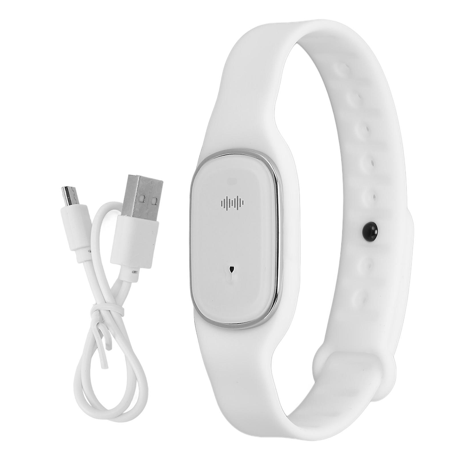 Wiederaufladbare, Per Usb Aufladbare Insektenschutzuhr, Langlebiges, Tragbares Elektronisches Ultraschallarmband, Weiß