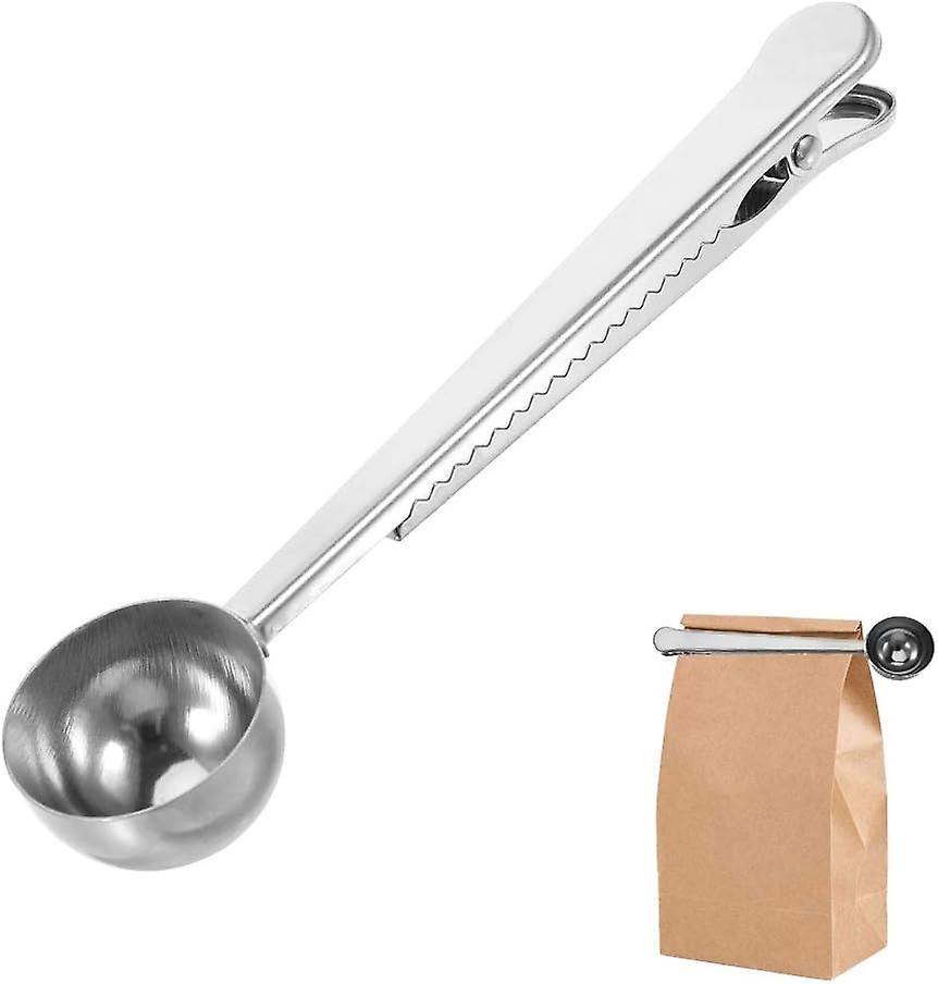 Kaffeebeutelclip, Messlöffel Aus Edelstahl Mit Beutelclip, 2-in-1-zubehör Für Kaffeepulverbeutel.