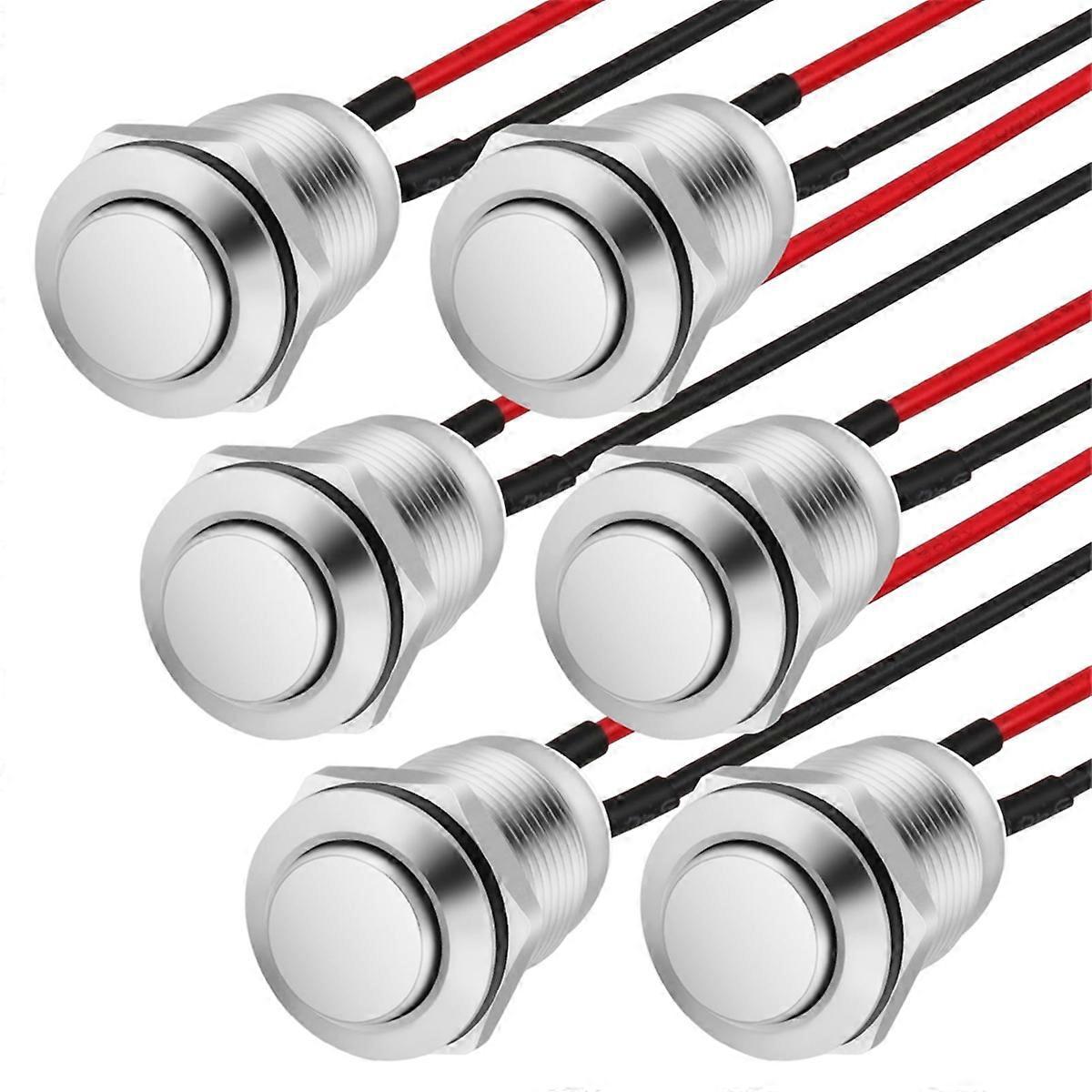 Satz Mit 6 Druckschaltern, Momentan-druckschalter 12 Mm Mit Kabel
