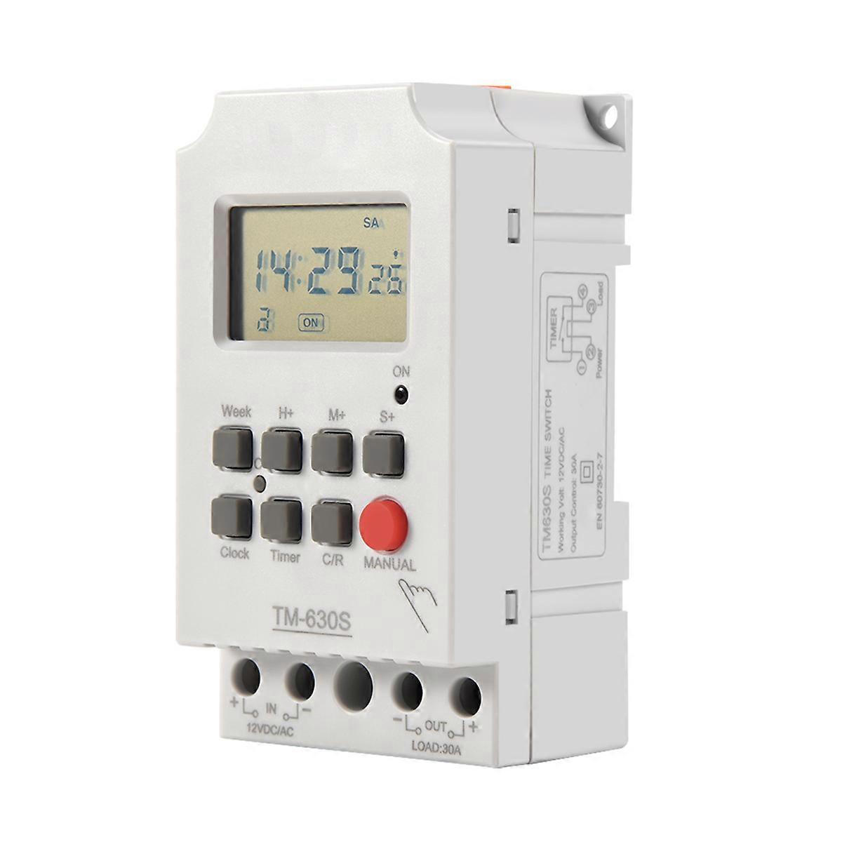 Tm630s-4 12v-timer Mit Sekundenanzeige Und Großem Display