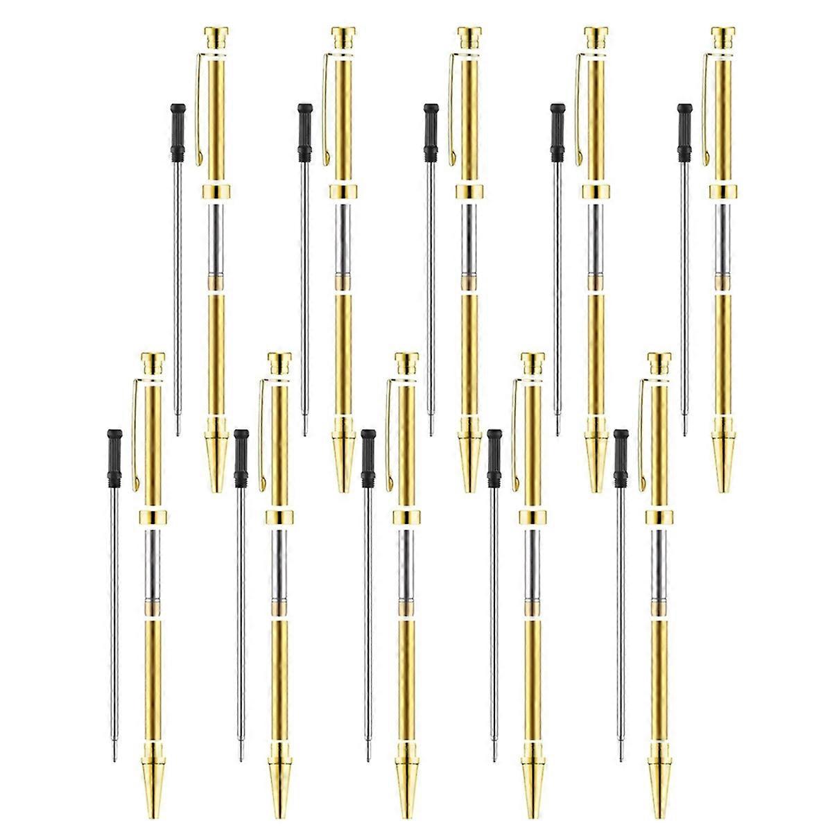 Set Mit 10 Drechselstiften, 7 Mm Feine Spitze, Drehmechanismus, Goldfarben