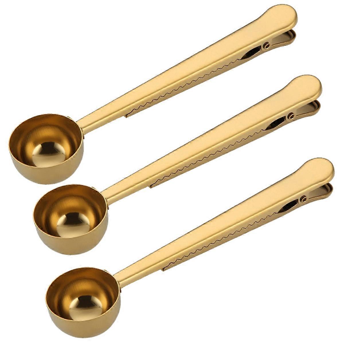 2-in-1 Teelöffel, Messlöffel Für Gemahlenen Kaffee, Gold