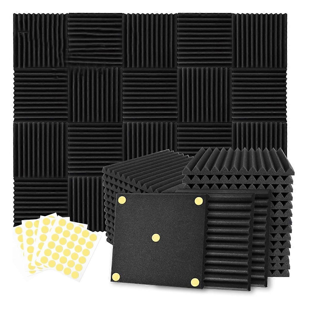 Packung Mit 12 Akustikschaumstoffplatten (2,5 X 30,5 X 30,5 Cm) Für Den Wohnbereich