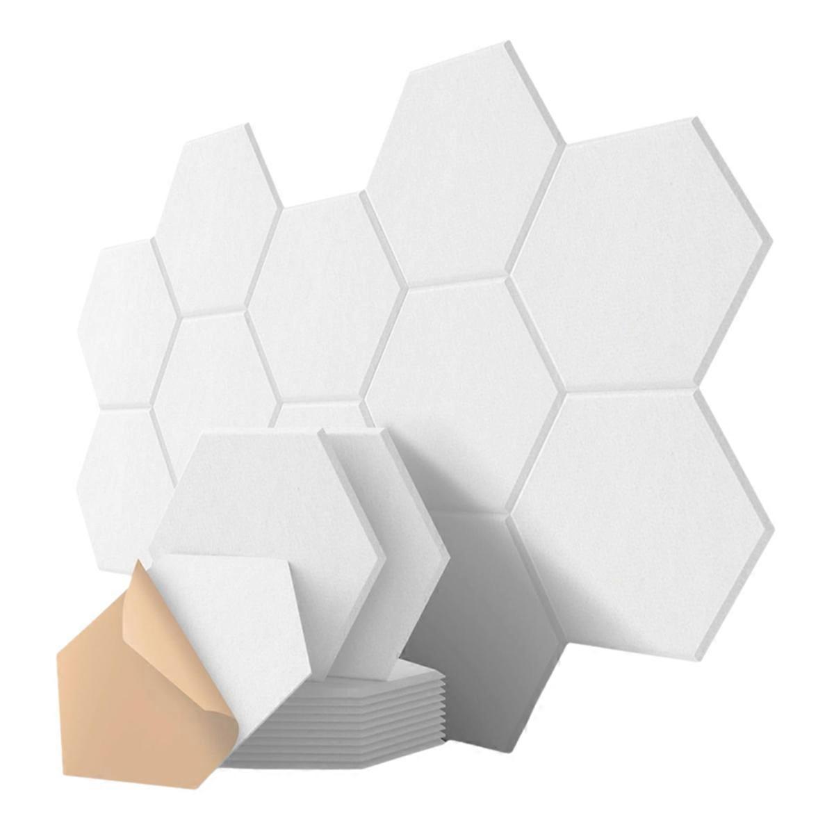 Set Mit 12 Sechseckigen Akustikpaneelen, 30,5 Cm X 25,4 Cm X 1 Cm, Schalldicht B