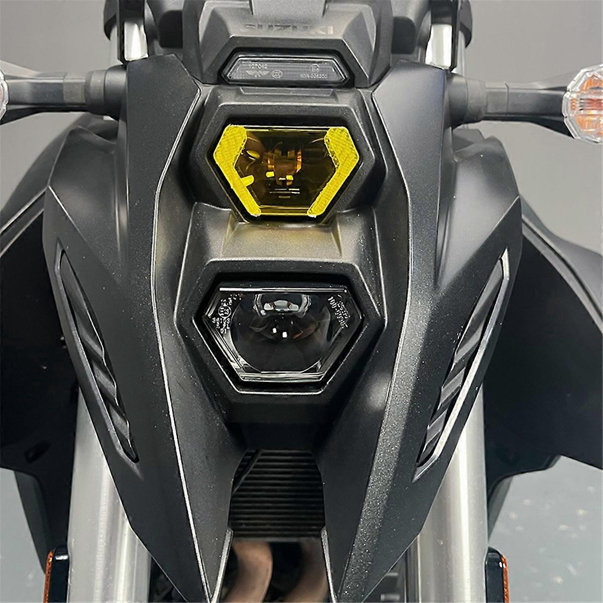 Modifizierter Scheinwerferschutz Für Gelbes Motorrad