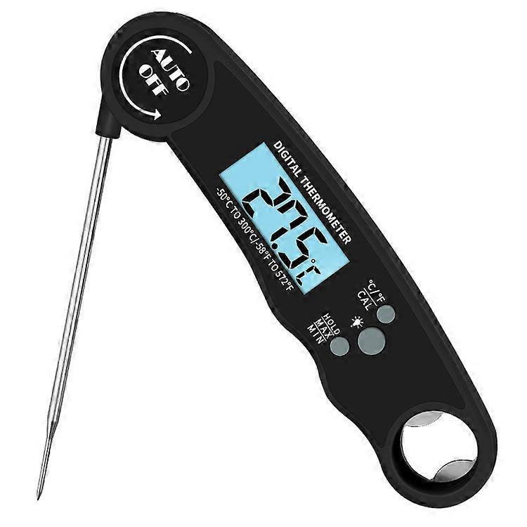 Digitales Fleischthermometer, Sofortablesungs-lebensmittelthermometer Mit Hintergrundbeleuchtetem Lcd-display, Langer, Faltbarer Sonde Und Automatischer Ein-/ausschaltfunktion, Fleischthermometersonde