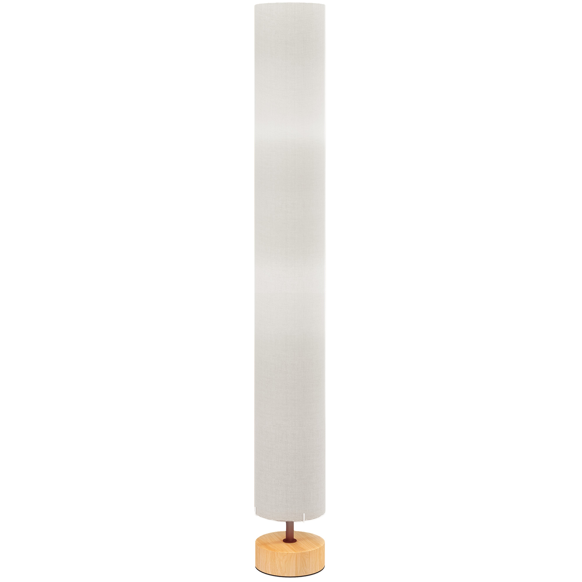 Stehlampe Für Das Wohnzimmer Mit Leinenschirm, Fußschalter, 2 E27-fassungen, 120 Cm, Beige