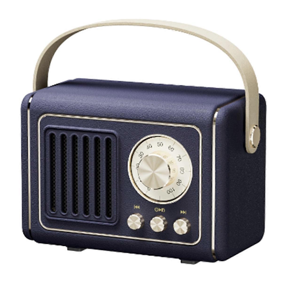 Retro-mini-bluetooth-lautsprecher, Tragbar, Kabellos, Blau