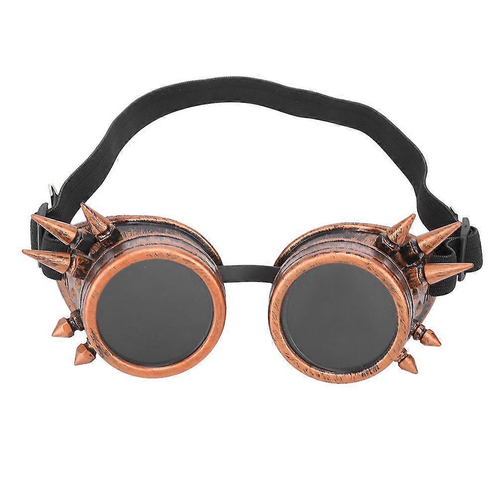 Lunettes De Cyclisme Uniques Style Steampunk Vintage Industriel À Pointes, Double Couche, Coupe-vent, Bronze Rouge 2024abs