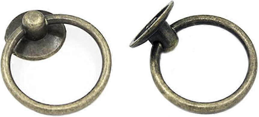 Vintage Ringförmige Schubladengriffe (6er-set), Schranktürknöpfe, Antike Schubladengriffe, Hängende Ringgriffe, Antike Möbelknöpfe