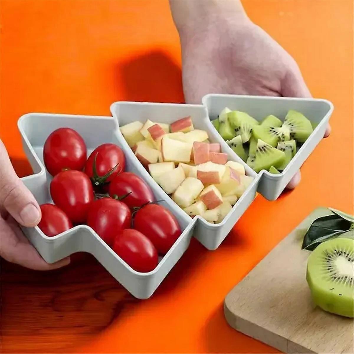 Obstkorb In Form Eines Weihnachtsbaums, Dunkelgrüne Vorspeisenplatte