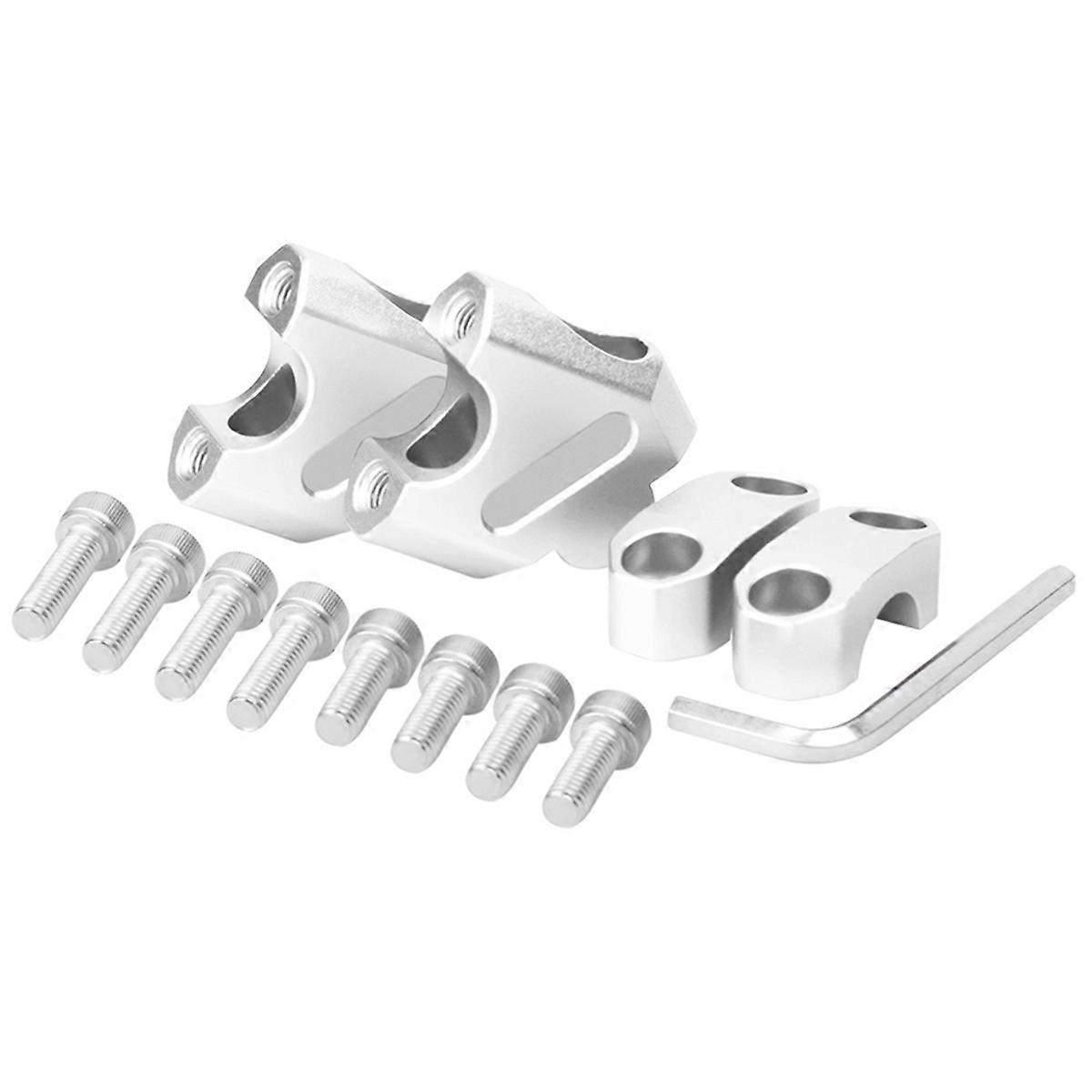 22-mm-motorradlenkererhöhungssatz, Silber