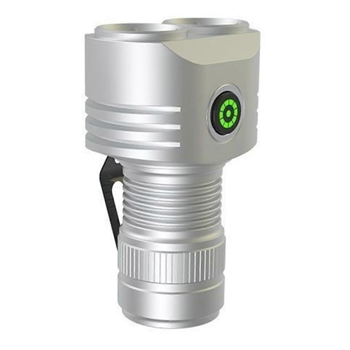 Mini-taschenlampe, Tragbar, Usb-c-aufladbar, Kleine Silberne Taschenlampe