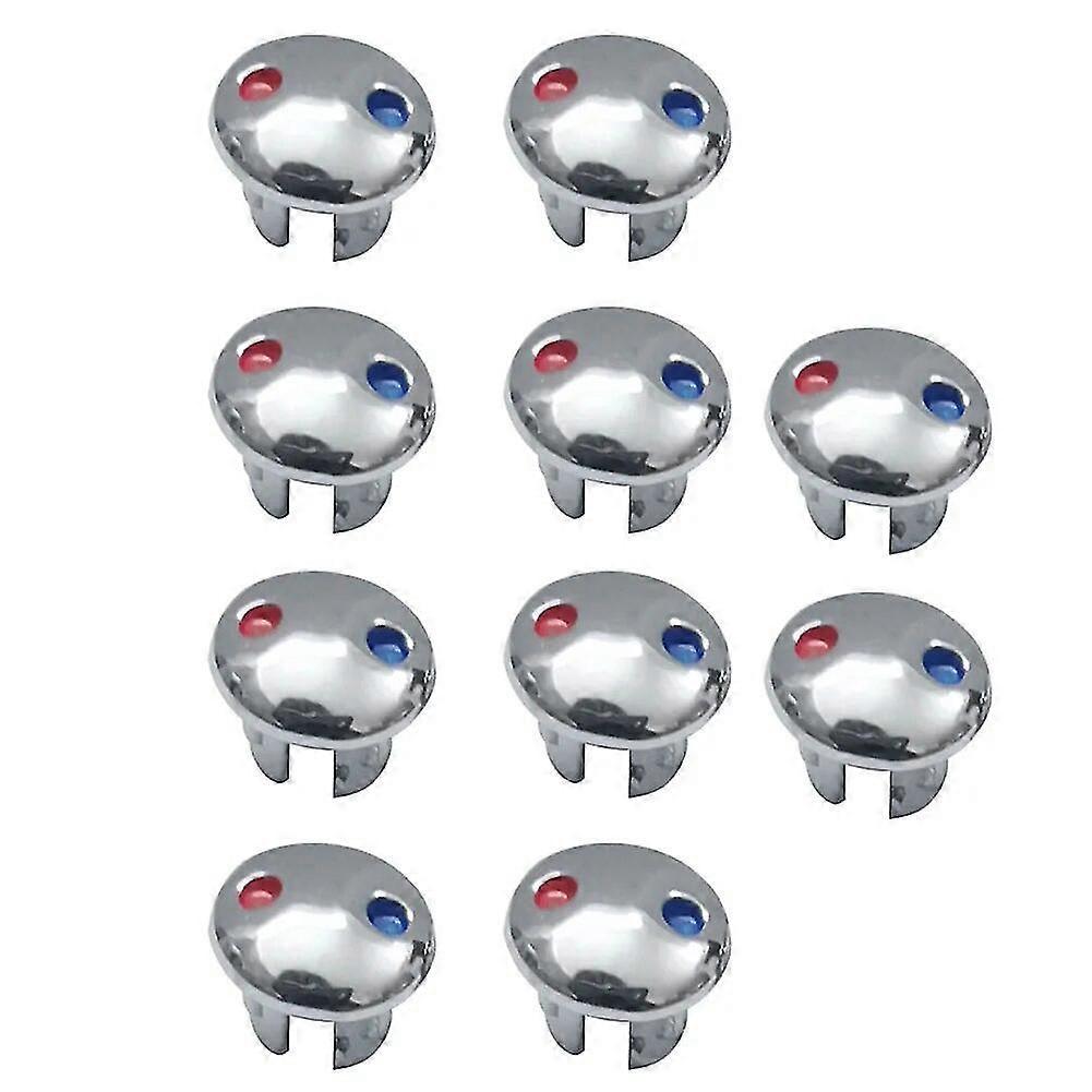 2024 Lot De 10 Poignées De Robinet Avec Étiquettes Rouges Et Bleues Pour Robinet Mitigeur De Cuisine Et Salle De Bain - Accessoires