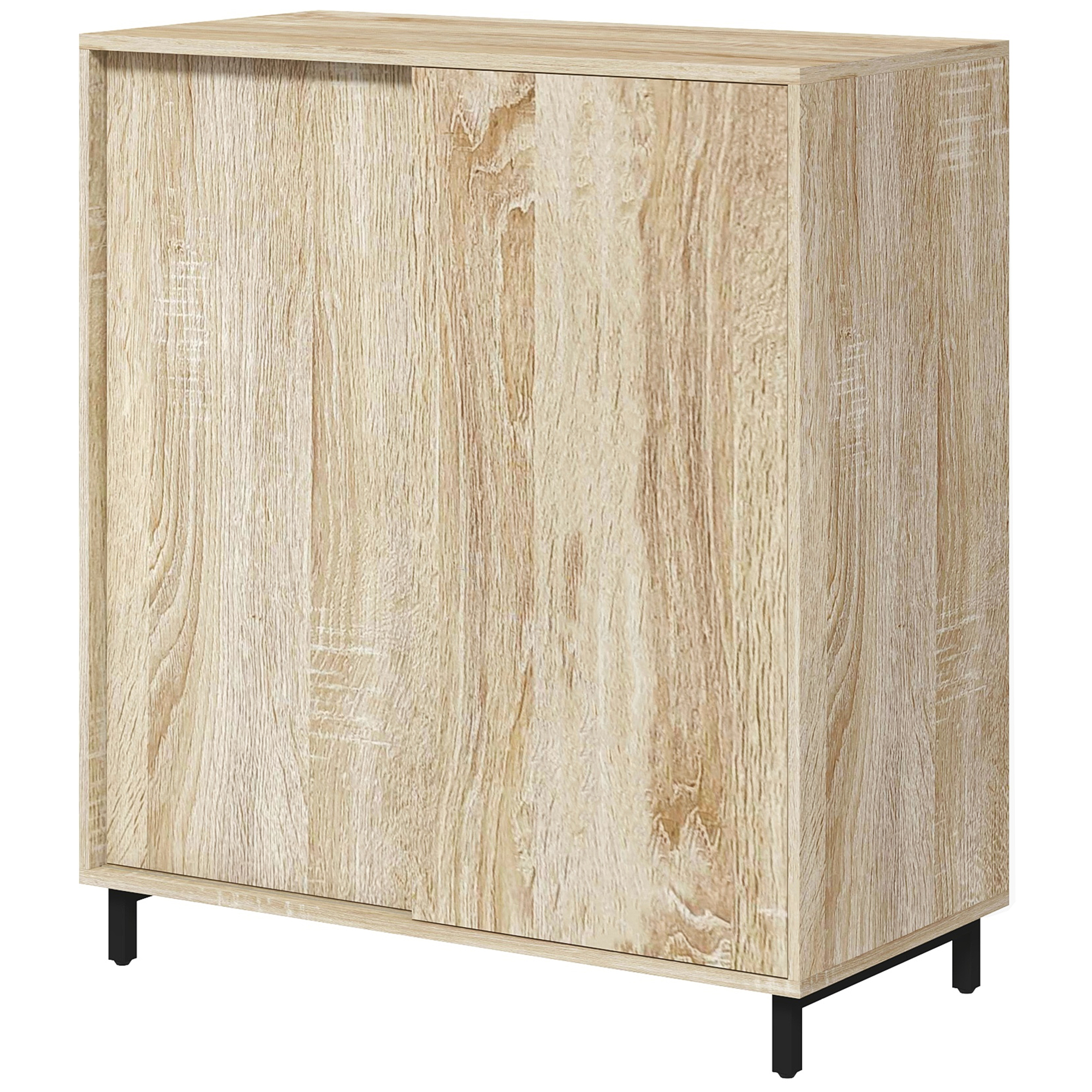Schuhregal Aus Spanplatten Und Stahl, 4-stöckig, Mit Verstellbaren Ablagen, Für Maximal 12 Paar Schuhe, 80 X 40 X 93 Cm