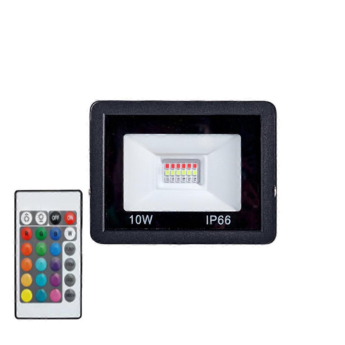 10-w-rgb-led-flutlicht Mit Rgb-reflektor, Schutzart Ip66 (wasserdicht) Und Fernbedienung