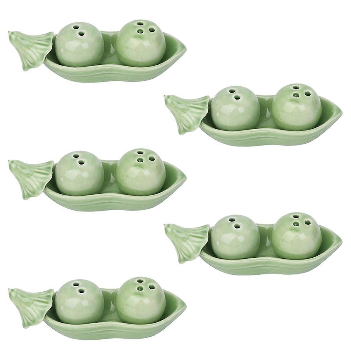 Hochzeitsgeschenkset: Niedliches Gewürzglas In Form Einer Erbse Und Einer Paprika