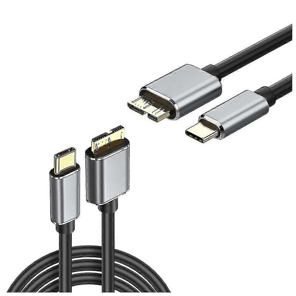 Packung Mit 2 Usb-c-auf-usb-b-5-gbit/s-3.0-kabeln, Usb-c-auf-usb-b-festplattenkabel, Usb-b-auf-usb-c-laptopkabel (1 M)