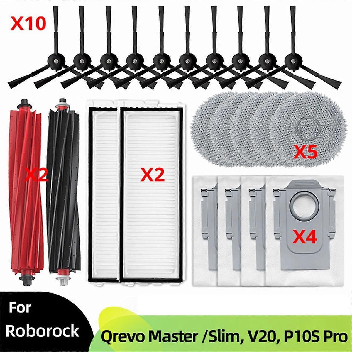 Zubehör Für Qrevo Master Parts: Hauptbürste, Seitenbürste, Tuch, Staubbeutel (siehe Abbildung)