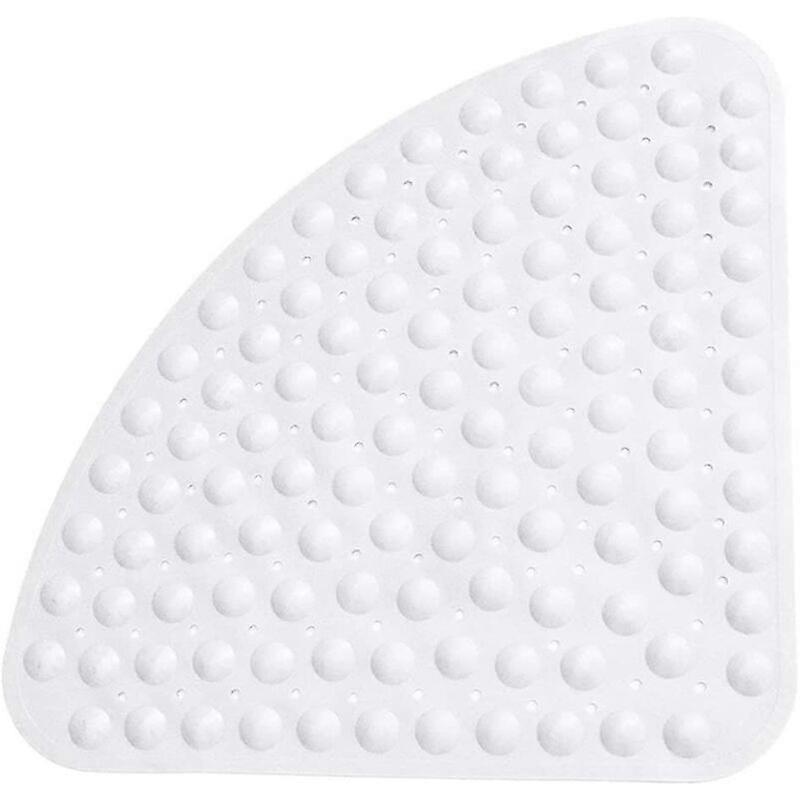 Rutschfeste, Antibakterielle Und Schimmelhemmende Duschmatte, Viertelkreis, Eckform, Mit Saugnäpfen Für Bad Und Dusche.
