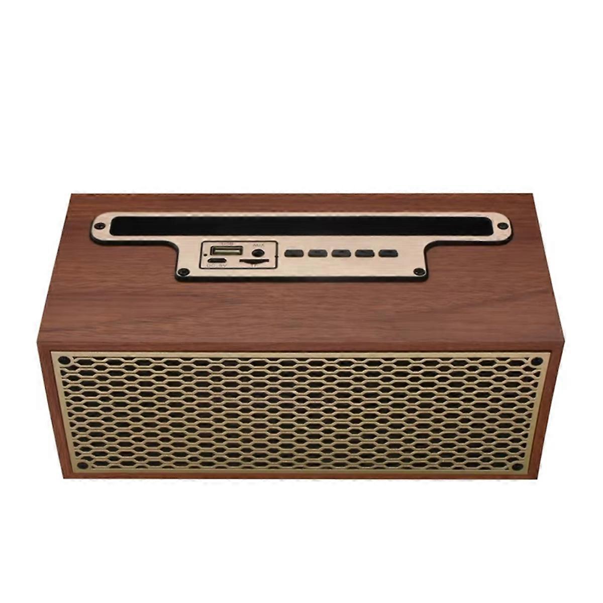 Vintage-bluetooth-lautsprecher In Holzoptik Mit Fm/am-empfang Und Kabellosem Subwoofer