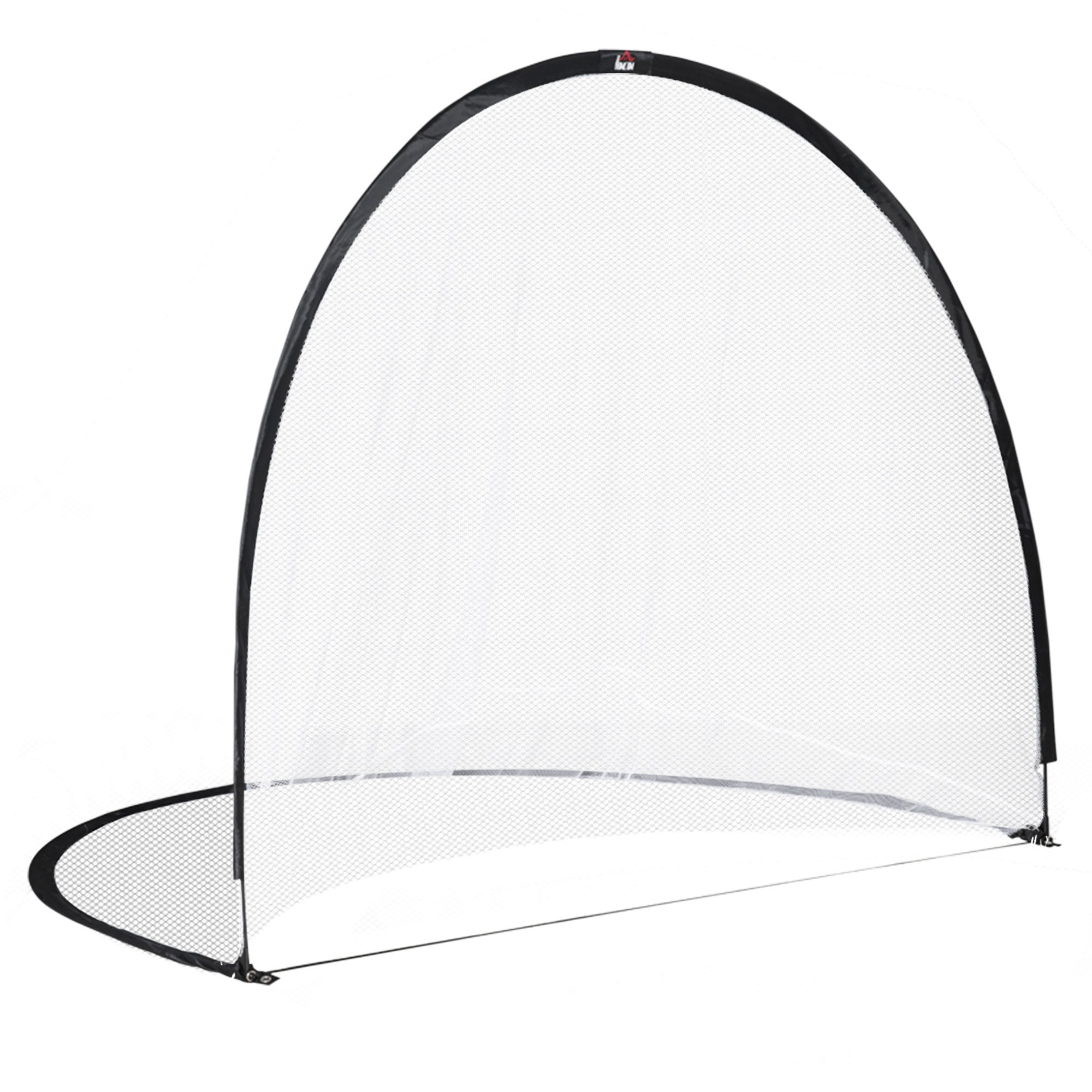 Homcom 247x203x201,5 Cm Schwarz-weißes Faltbares Fußballtor Mit Tragetasche Und Befestigungsheringen