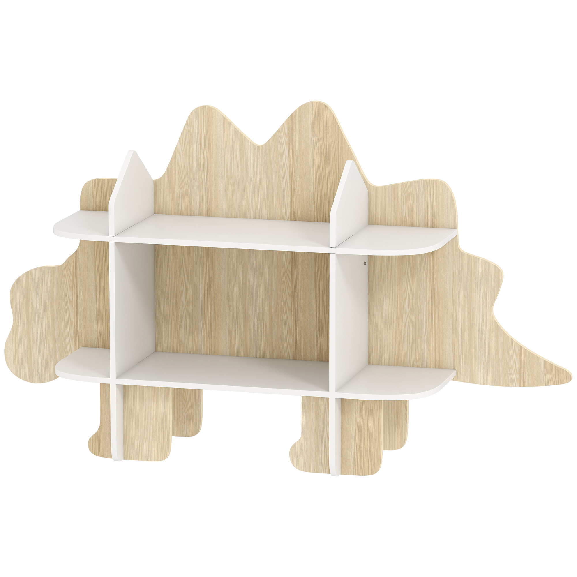 Kinderbücherregal Mit 6 Fächern, 120 X 28 X 72,2 Cm, Naturholz, Zur Aufbewahrung Von Spielzeug Und Büchern