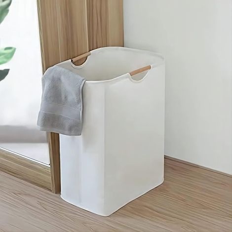 72-liter-wäschekorb Mit Holzgriff, Großer Schmutzwäschekorb Für Schlafzimmer, Wohnzimmer, Kinderzimmer, Badezimmer Und Reisen (xl)
