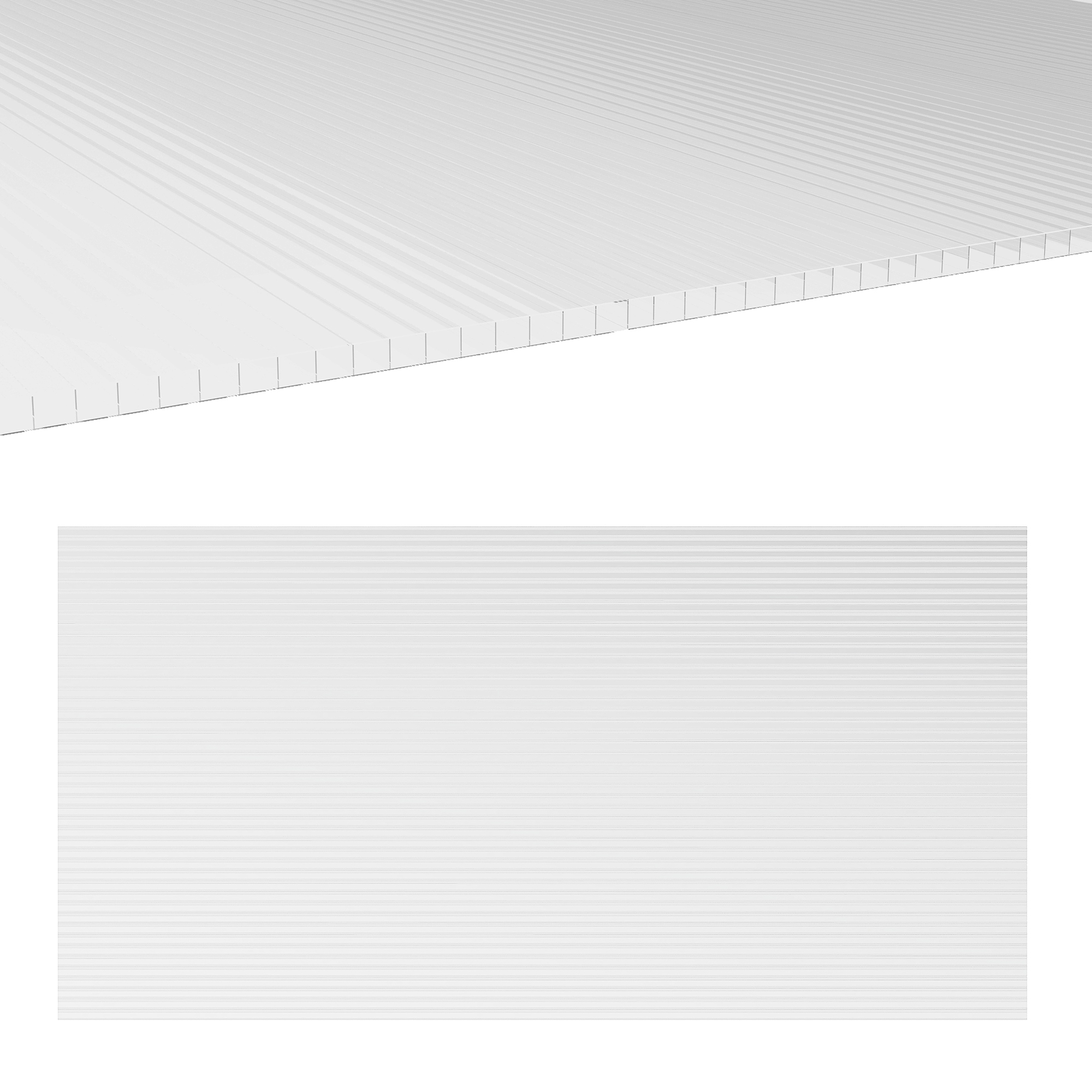 14 Individuell Anpassbare, 4 Mm Starke, Uv-beständige Polycarbonat-zellplatten, Je 121 X 61 Cm.