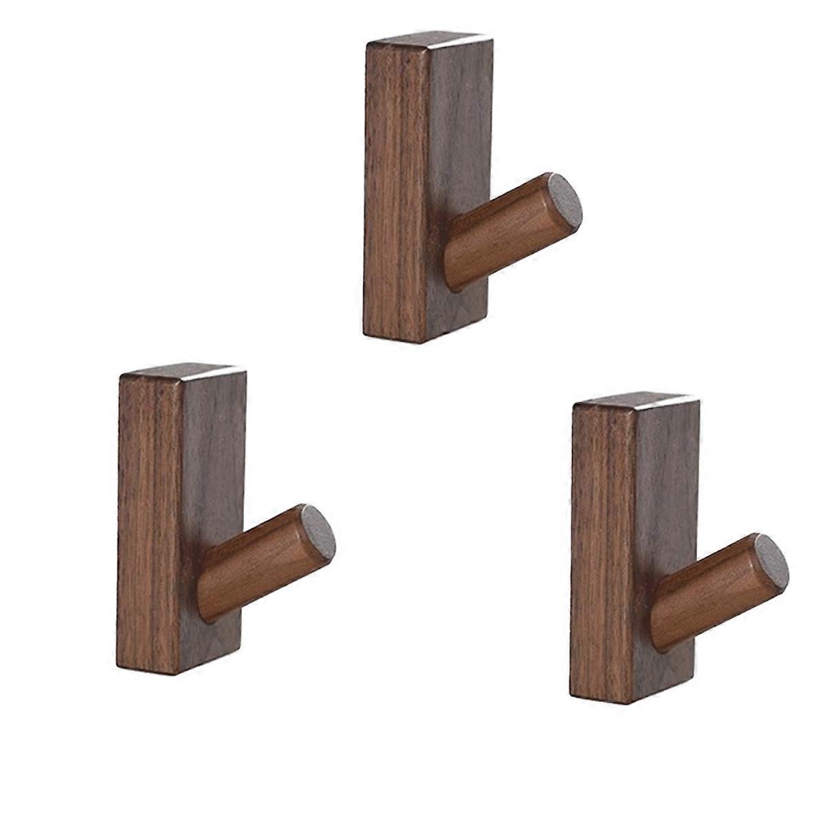 Einfache Wandhaken Aus Massivholz Für Kleidung Und Badezimmer (b)