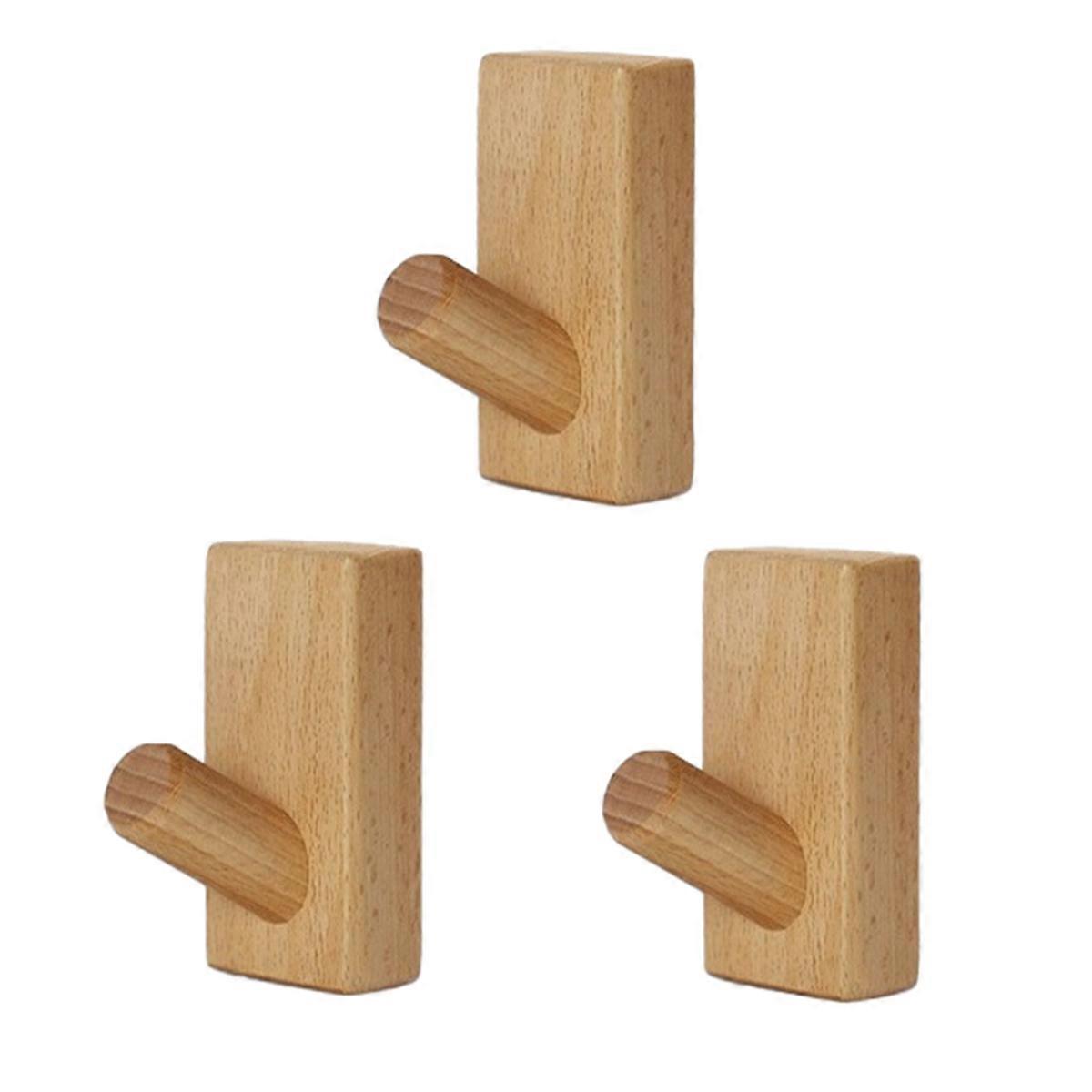 Einfache Wandhaken Aus Massivholz Für Kleidung Und Badezimmer A