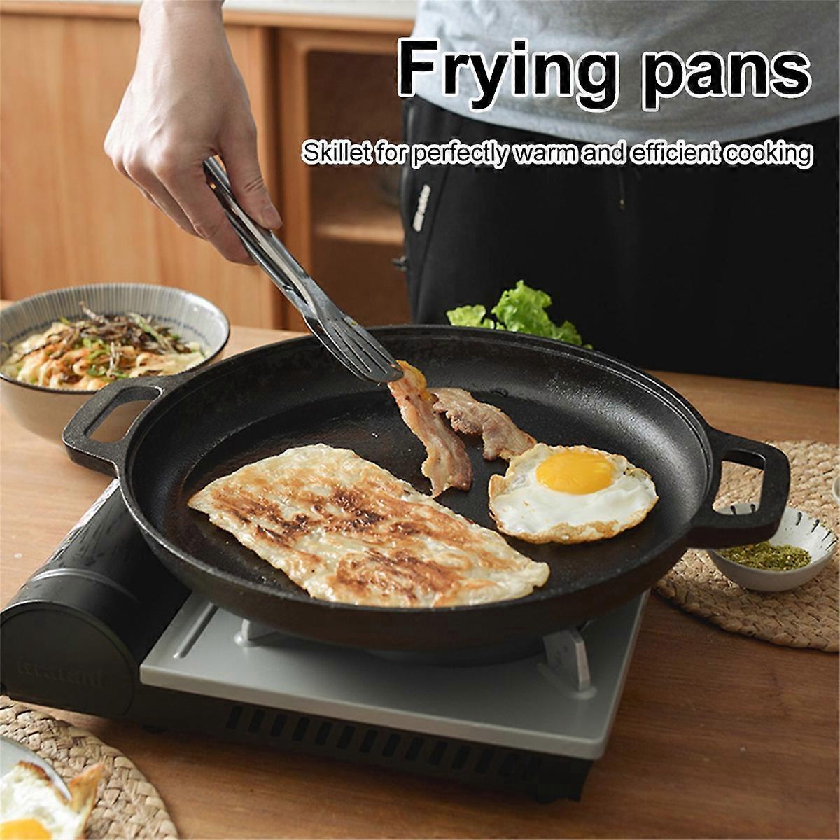 Gusseiserne Bratpfanne Für Grillabende Und Camping, Ideal Zum Braten Von Steaks, Schweinefleisch Und Hähnchen (wie Abgebildet)