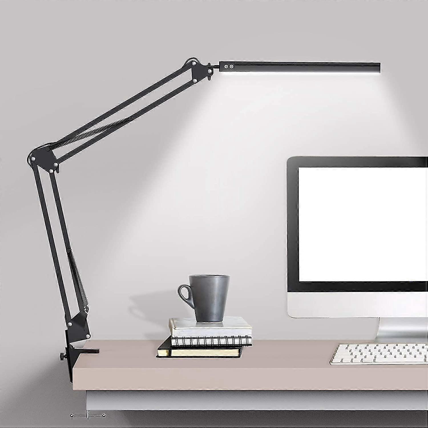 Led-schreibtischlampe Mit Klemme, Verstellbare Schreibtischlampe Mit Gelenkarm Zum Schutz Der Augen, 3 Farben