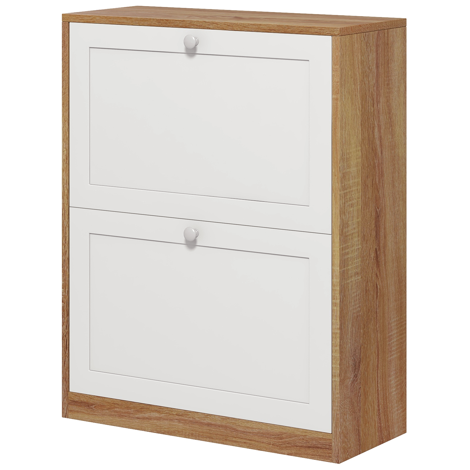 Schuhregal Mit 3 Verstellbaren Ablagen, 2 Ebenen Für 12 Paar Schuhe, Spanplatte Und Mdf, 60 X 24,5 X 75,5 Cm