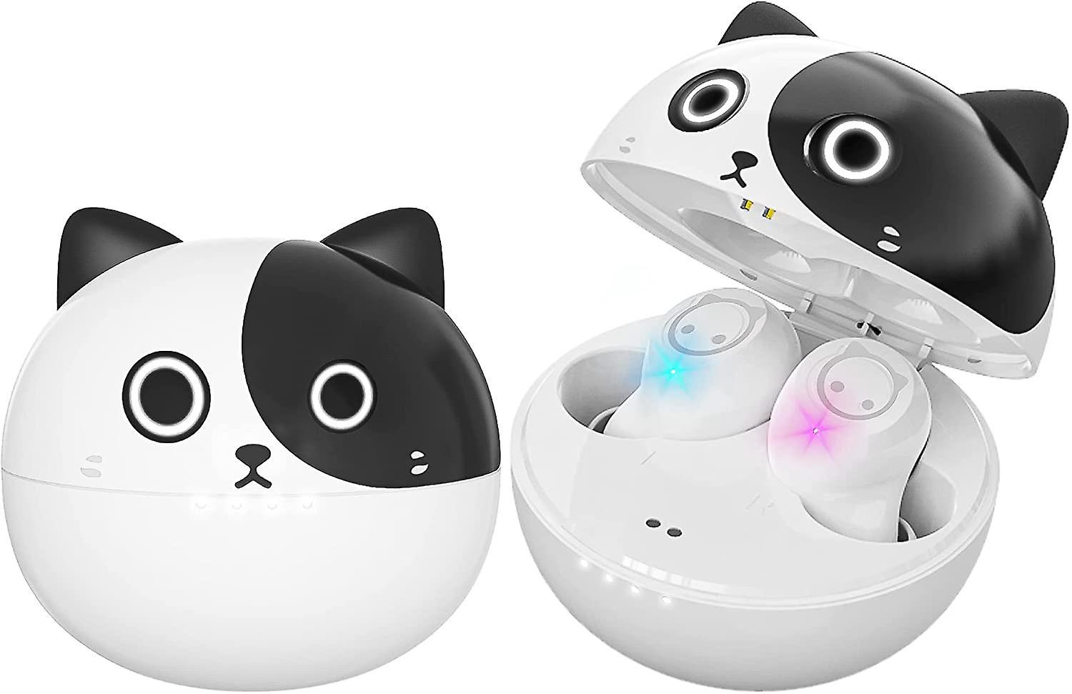 Kabellose Ohrhörer, Kabellose Bluetooth 5.0-kopfhörer Von Panda Mit Integriertem Mikrofon Und Panda-design