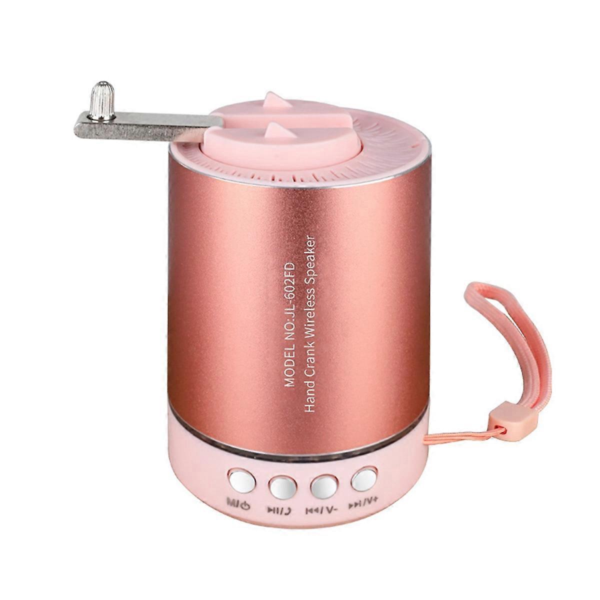 Handkurbel-bluetooth-lautsprecher Für Outdoor-camping, Rosa (wie Abgebildet)