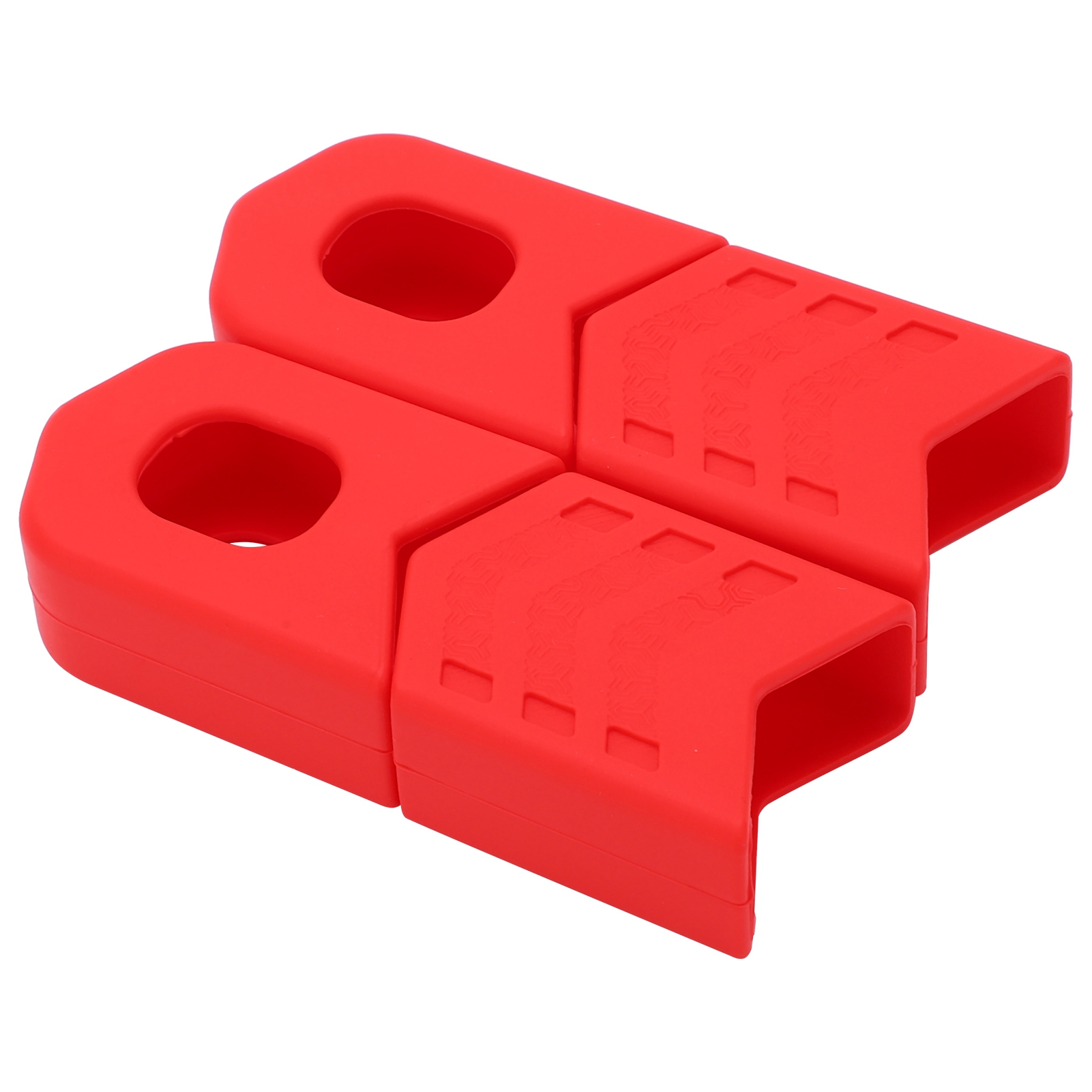 Lot De 4 Protections De Manivelle En Silicone Pour Vélo Dh Fr Am Xc (rouge)