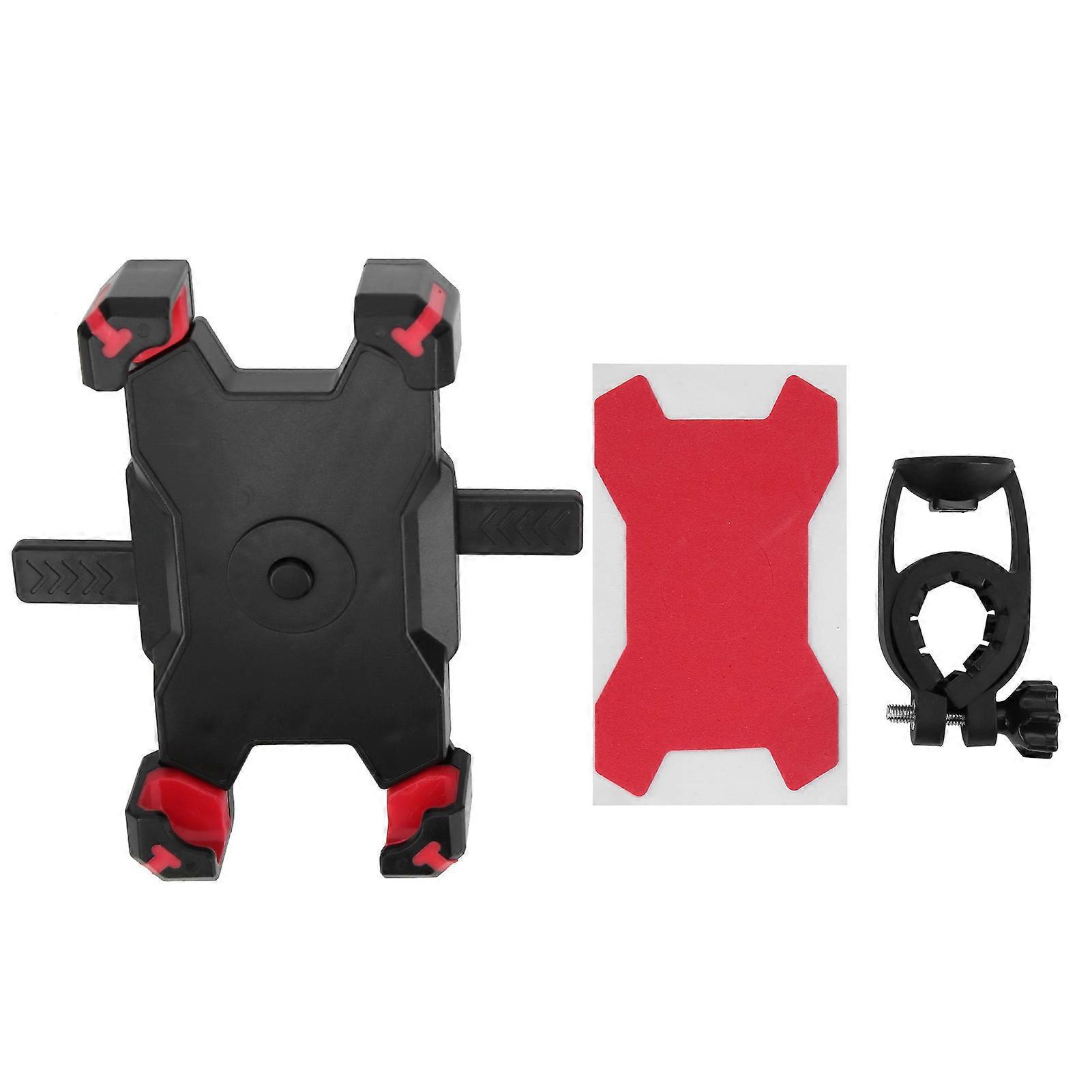 Support De Téléphone Pour Vélo Rotatif À Verrouillage Par Une Seule Touche, Support De Navigation Antichoc Pour Voiture, Rouge