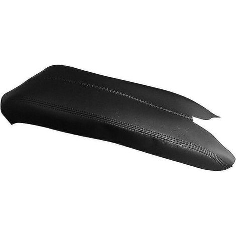 Schutzhülle Aus Mikrofaserleder Für Die Mittelkonsole Eines Autos (2007-2012), Mit Kissen Und Armlehne (schwarz).